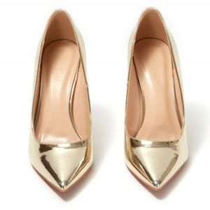 Metallic Gold Pointed toe Heels
